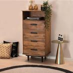 Ladekast Elias| 60x45x120 cm | Mangohout | Showroommodel!, 100 tot 150 cm, 100 tot 150 cm, Ophalen of Verzenden, Zo goed als nieuw