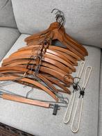 Kledinghangers hout, ijzer en 2x vintage kledinghangers, Ophalen, Gebruikt, Hout, Volwassenen