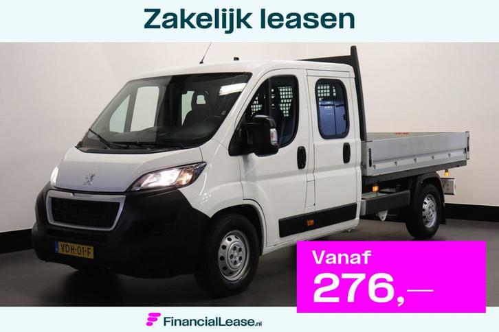 Peugeot Boxer 2.2 BlueHDi L3 Openlaad Dubbel Cabine EURO 6 -, Auto's, Bestelauto's, Bedrijf, Lease, Financial lease, ABS, Airconditioning