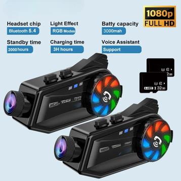 Motorhelm Bluetooth Communicatiesysteem met Camera beschikbaar voor biedingen