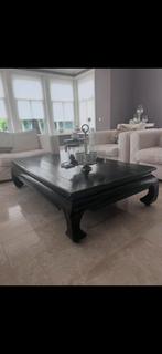 Zwart/bruine Opium salontafel, 100 tot 150 cm, Zo goed als nieuw, Minder dan 50 cm, Rechthoekig