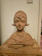 Zware Antieke buste van een meisje in klederdracht, Ophalen