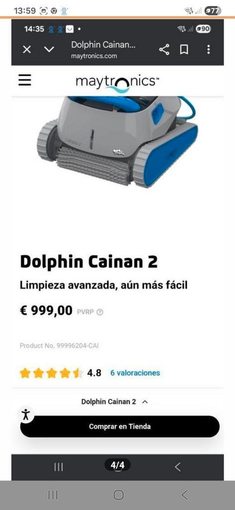Zwembad robot Dolphin Canian 2, Tuin en Terras, Zwembad-toebehoren, Zo goed als nieuw, Ophalen
