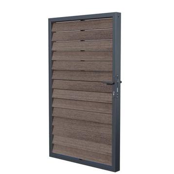 Moderne antraciet looppoort composiet houtlook model 90x150 beschikbaar voor biedingen