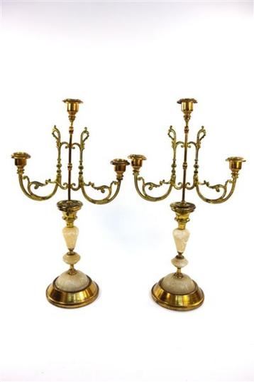 Vintage Franse kandelaars beschikbaar voor biedingen