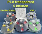 5x Sunlu Filament PLA Transparant 1.75mm 1kg/rol, Ophalen of Verzenden, Nieuw