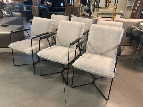 Set van 6 witte eetkamerstoelen (outlet ), Huis en Inrichting, Stoelen, Zo goed als nieuw, Vier, Wit, Ophalen