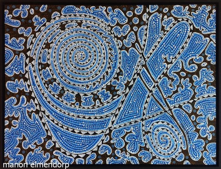 Uniek Handgeschilderd Abstract Schilderij "Epica" Kunst, Antiek en Kunst, Kunst | Schilderijen | Abstract, Ophalen of Verzenden