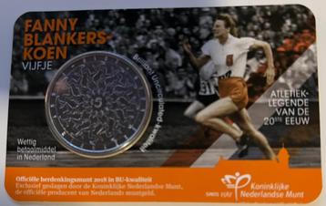 Coincard 2018 Fanny Blankers-Koen Vijfje BU-kwaliteit beschikbaar voor biedingen