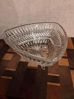 Kristallen schaal, driehoek., Schaal, Ophalen of Verzenden, Overige vormen, Glas