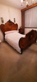 Antiek Mahonie Bed - 130x185 cm, Antiek en Kunst, Ophalen