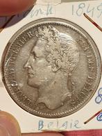 5 franc 1849, Frans, zilver (1), Postzegels en Munten, Munten | België, Zilver, Ophalen of Verzenden, Zilver
