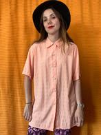 Vintage blouse / shirt - zalm / oranje - 38/M/medium, Kleding | Dames, Blouses en Tunieken, Maat 38/40 (M), Hgv, Hgv, Oranje
