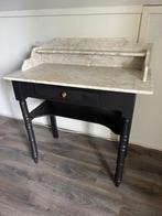 Antieke Kaptafel met marmeren blad, Huis en Inrichting, Tafels | Kaptafels, Gebruikt, 50 tot 100 cm, Minder dan 100 cm, Hout