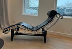 Lederen Chaise Lounge Le Corbusier Stijl (replica), Huis en Inrichting, Fauteuils, Ophalen, Leer, Zo goed als nieuw, 75 tot 100 cm