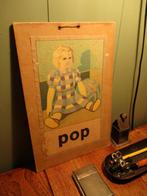 Antieke schoolplaat, POP, Antiek en Kunst, Ophalen of Verzenden