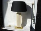 Twee Vintage travertin / koper tafellampen jaren 70 / 80, Ophalen of Verzenden, Gebruikt, Metaal, Minder dan 50 cm