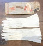 Vintage lederen dames handschoenen, Kleding | Dames, Gelegenheidskleding, Ophalen of Verzenden, Wit, Zo goed als nieuw, Overige typen