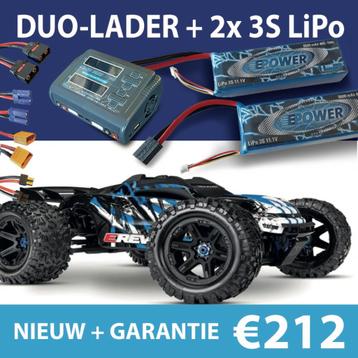 2x 3s E-Power 6600mAh + duo liposnellader €212 o.a. Traxxas beschikbaar voor biedingen