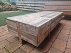 Unieke salontafel van gerecycled hout, Ophalen, Gebruikt, 50 tot 100 cm, Rustiek