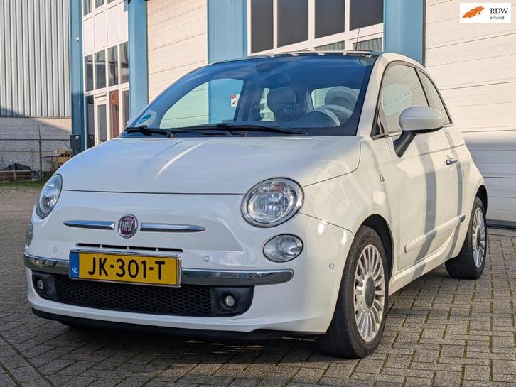 Fiat 500 1.2 Lounge Aut. Navi Clima Pano Leer, Auto's, Fiat, Bedrijf, Te koop, ABS, Airbags, Airconditioning, Bluetooth, Centrale vergrendeling
