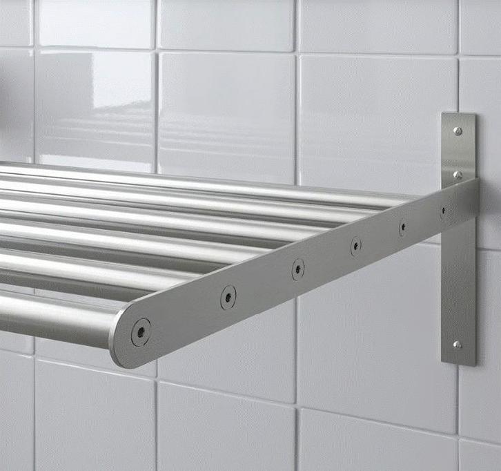 Wandrekken 4x van RVS Grundtal Ikea, Huis en Inrichting, Keuken | Keukenbenodigdheden, Zo goed als nieuw, Ophalen