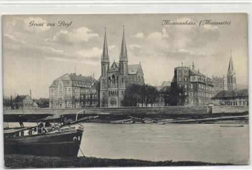 x04071 steyl missiehuis  veerpont boot beatrix maria, Verzamelen, Ansichtkaarten | Nederland, Gelopen, Limburg, Voor 1920, Verzenden