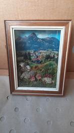 Nostalgisch 3d berg tafereel,lees de beschrijving., Ophalen of Verzenden, Minder dan 50 cm, Schilderij, Minder dan 50 cm