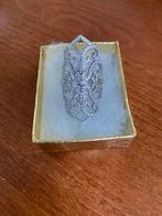 Ring zilver met kristallen maat 54, Ophalen of Verzenden, 17 tot 18, Zilver, Dame