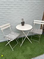 Beige bistroset, Ophalen of Verzenden, Zo goed als nieuw, 2 zitplaatsen