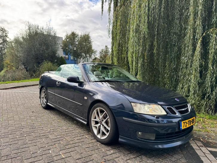 Saab 9-3 2.0 Turbo Aero Cabrio AUT 2004 Blauw (Hirch), Auto's, Saab, Particulier, Saab 9-3, ABS, Achteruitrijcamera, Airbags, Airconditioning
