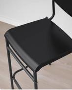 Hoge stoel/kruk zwart 4x, Ophalen, Met voetsteun, 60 tot 90 cm, Nieuw