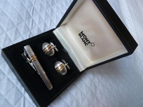 Mont Blanc sterling zilveren manchetknopen +dasschuif Ramses, Sieraden, Tassen en Uiterlijk, Manchetknopen, Nieuw, Zilver, Verzenden