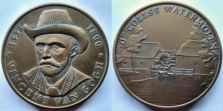 Vincent  van Gogh, Postzegels en Munten, Penningen en Medailles, Brons, Nederland, Verzenden