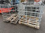 2x Metalen containers op Pallet - Ideaal voor Opslag hout, Ophalen, Gebruikt, 100 cm of meer, 60 cm of meer