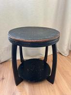 Brocante bijzettafel, Minder dan 55 cm, Gebruikt, Rond, Hout