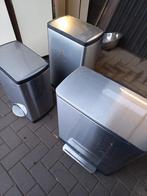 Simplehuman rvs prullenbakken, Ophalen, Zo goed als nieuw, Rvs, Minder dan 50 cm