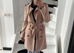 Double-breasted trenchcoat beige H&M maat 36, H&M, Beige, Ophalen of Verzenden, Zo goed als nieuw