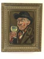 Schilderij ...'Drinken b(r)oer ..' H.Bouw, Ophalen of Verzenden
