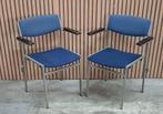 203 x Gijs van der Sluis Vintage stoelen kantine horeca cafe, Huis en Inrichting, Blauw, Ophalen of Verzenden, Zo goed als nieuw