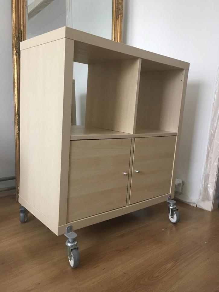 ikea kast kallax berkenfineer, Huis en Inrichting, Kasten | Boekenkasten, Zo goed als nieuw, 50 tot 100 cm, Minder dan 100 cm