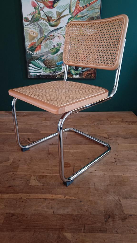 6x Thonet stijl Cesca Breuer buisframe webbing stoel beuken, Huis en Inrichting, Stoelen, Nieuw, Vijf, Zes of meer stoelen, Hout