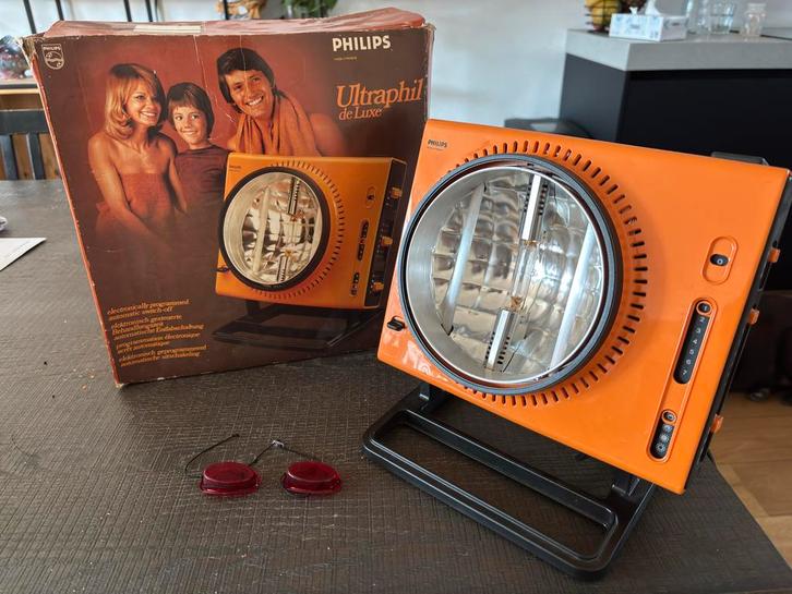 Vintage Philips Ultraphil de Luxe - Gezichtsbruiner, Huis en Inrichting, Lampen | Overige, Gebruikt, Ophalen of Verzenden
