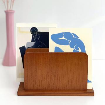 vintage Mid Century Deens Design BRIEVENSTANDAARD teak retro beschikbaar voor biedingen