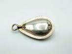 Zilveren rouwhanger met git, klederdracht, Sieraden, Tassen en Uiterlijk, Antieke sieraden, Verzenden, Zilver, Hanger