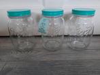 3 voorraadpotten van glas van de HEMA
1 nieuw,2 zijn 1x gebr, Huis en Inrichting, Keuken | Potten en Pannen, Ophalen of Verzenden