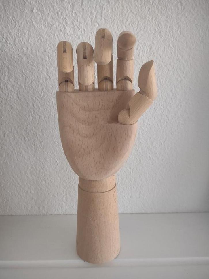 Houten Handmodel - 30cm -  tekenhand, Hobby en Vrije tijd, Knutselen, Nieuw, Materiaal, Ophalen of Verzenden