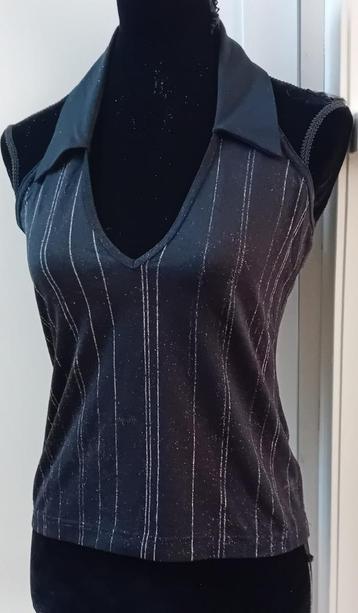 Top,maat 38/40,Mexx,festival,zwart,goud,glitter,streep,feest beschikbaar voor biedingen