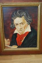 Schilderij met een van de bekendste portretten van Beethoven, Ophalen, Gebruikt, Schilderij, 50 tot 75 cm