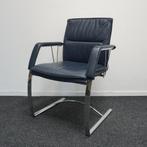 Sitag Vergaderstoelen | Slede-Stoelen | Leer | Donkerblauw, Gebruikt, Blauw, Ophalen of Verzenden, Metaal